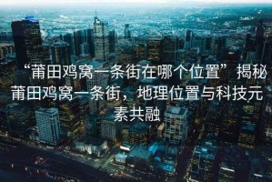 “莆田雞窩一條街在哪個位置”揭秘莆田雞窩一條街，地理位置與科技元素共融