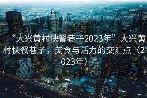 “大興黃村快餐巷子2023年”大興黃村快餐巷子，美食與活力的交匯點（2023年）