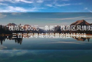 “槐蔭區(qū)300元一條街”槐蔭區(qū)風(fēng)情街，三百元探尋城市風(fēng)景的獨(dú)特韻味