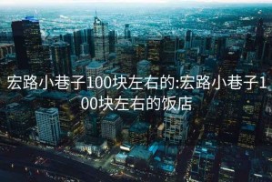 宏路小巷子100塊左右的:宏路小巷子100塊左右的飯店