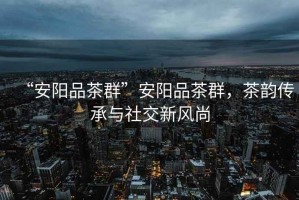 “安陽品茶群”安陽品茶群，茶韻傳承與社交新風(fēng)尚