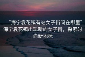 “海寧袁花鎮(zhèn)有站女子街嗎在哪里”海寧袁花鎮(zhèn)出現(xiàn)新的女子街，探索時(shí)尚新地標(biāo)