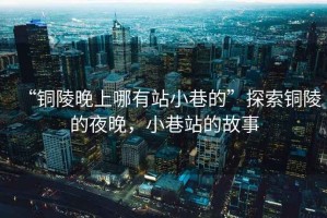 “銅陵晚上哪有站小巷的”探索銅陵的夜晚，小巷站的故事