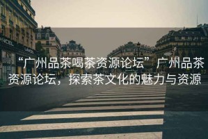 “廣州品茶喝茶資源論壇”廣州品茶資源論壇，探索茶文化的魅力與資源
