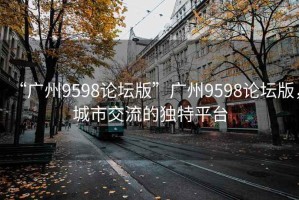 “廣州9598論壇版”廣州9598論壇版，城市交流的獨特平臺