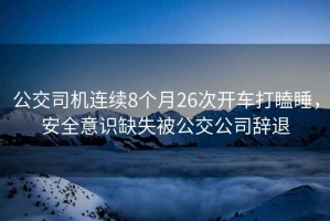 公交司機連續(xù)8個月26次開車打瞌睡，安全意識缺失被公交公司辭退
