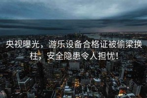 央視曝光，游樂設備合格證被偷梁換柱，安全隱患令人擔憂！