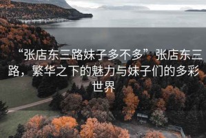 “張店東三路妹子多不多”張店東三路，繁華之下的魅力與妹子們的多彩世界