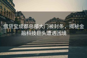 借貸寶成都總部大門(mén)被封條，揭秘金融科技巨頭遭遇困境