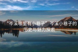 “岑溪哪里有小巷子”岑溪小巷子的歷史與魅力探索