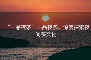 “一品夜茶”一品夜茶，深度探索夜間茶文化