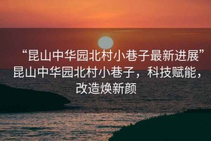 “昆山中華園北村小巷子最新進(jìn)展”昆山中華園北村小巷子，科技賦能，改造煥新顏