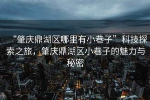 “肇慶鼎湖區(qū)哪里有小巷子”科技探索之旅，肇慶鼎湖區(qū)小巷子的魅力與秘密