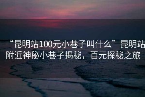 “昆明站100元小巷子叫什么”昆明站附近神秘小巷子揭秘，百元探秘之旅