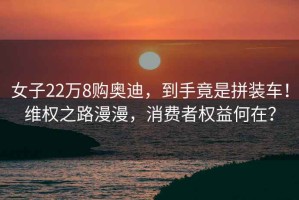 女子22萬(wàn)8購(gòu)?qiáng)W迪，到手竟是拼裝車(chē)！維權(quán)之路漫漫，消費(fèi)者權(quán)益何在？