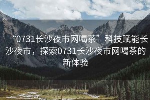 “0731長沙夜市網(wǎng)喝茶”科技賦能長沙夜市，探索0731長沙夜市網(wǎng)喝茶的新體驗(yàn)