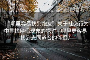 “哪里容易找到炮友”關(guān)于社交行為中尋找伴侶現(xiàn)象的探討—哪里更容易找到志同道合的伴侶？