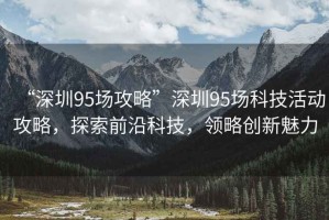 “深圳95場(chǎng)攻略”深圳95場(chǎng)科技活動(dòng)攻略，探索前沿科技，領(lǐng)略創(chuàng)新魅力