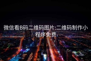 微信看B碼二維碼圖片:二維碼制作小程序免費(fèi)