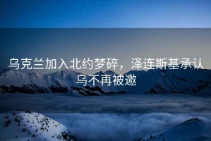 烏克蘭加入北約夢(mèng)碎，澤連斯基承認(rèn)烏不再被邀