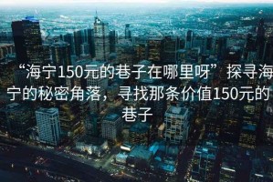 “海寧150元的巷子在哪里呀”探尋海寧的秘密角落，尋找那條價(jià)值150元的巷子