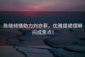 陳曉傾情助力劉亦菲，優(yōu)雅提裙擺瞬間成焦點(diǎn)！