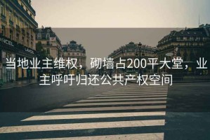 當(dāng)?shù)貥I(yè)主維權(quán)，砌墻占200平大堂，業(yè)主呼吁歸還公共產(chǎn)權(quán)空間