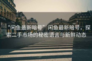 “閑魚最新暗號”閑魚最新暗號，探索二手市場的秘密語言與新鮮動態(tài)
