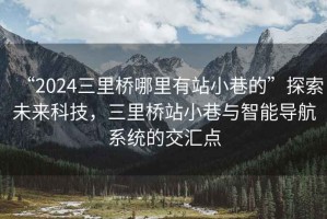 “2024三里橋哪里有站小巷的”探索未來(lái)科技，三里橋站小巷與智能導(dǎo)航系統(tǒng)的交匯點(diǎn)