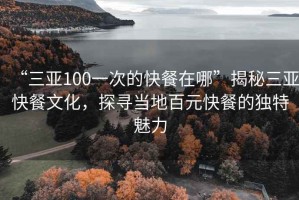 “三亞100一次的快餐在哪”揭秘三亞快餐文化，探尋當地百元快餐的獨特魅力