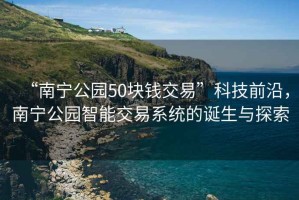 “南寧公園50塊錢(qián)交易”科技前沿，南寧公園智能交易系統(tǒng)的誕生與探索