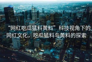 “網(wǎng)紅吃瓜猛料黃料”科技視角下的網(wǎng)紅文化，吃瓜猛料與黃料的探索