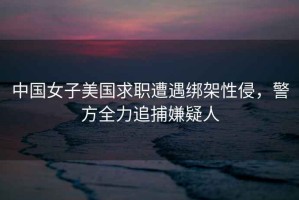中國女子美國求職遭遇綁架性侵，警方全力追捕嫌疑人