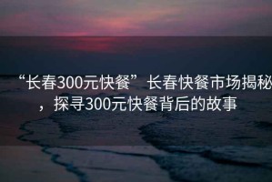 “長春300元快餐”長春快餐市場揭秘，探尋300元快餐背后的故事