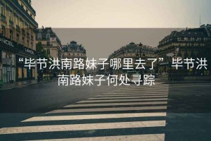 “畢節(jié)洪南路妹子哪里去了”畢節(jié)洪南路妹子何處尋蹤
