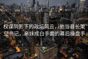 權(quán)謀陰影下的政壇風(fēng)云，他當(dāng)縣長架空書記，親妹成白手套的幕后操盤手