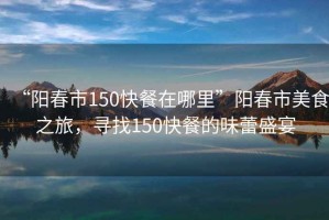 “陽(yáng)春市150快餐在哪里”陽(yáng)春市美食之旅，尋找150快餐的味蕾盛宴