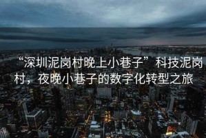“深圳泥崗村晚上小巷子”科技泥崗村，夜晚小巷子的數(shù)字化轉(zhuǎn)型之旅