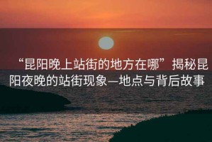 “昆陽晚上站街的地方在哪”揭秘昆陽夜晚的站街現(xiàn)象—地點(diǎn)與背后故事
