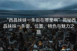 “西昌妹妹一條街在哪里啊”揭秘西昌妹妹一條街，位置、特色與魅力之旅