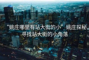“姚莊哪里有站大街的小”姚莊探秘，尋找站大街的小角落