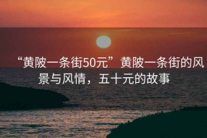 “黃陂一條街50元”黃陂一條街的風(fēng)景與風(fēng)情，五十元的故事