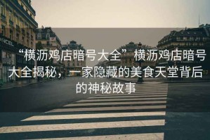 “橫瀝雞店暗號(hào)大全”橫瀝雞店暗號(hào)大全揭秘，一家隱藏的美食天堂背后的神秘故事