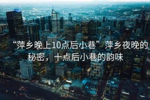 “萍鄉(xiāng)晚上10點后小巷”萍鄉(xiāng)夜晚的秘密，十點后小巷的韻味