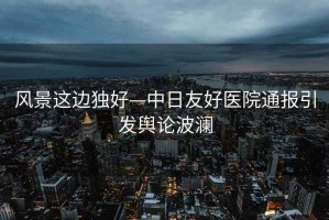 風(fēng)景這邊獨(dú)好—中日友好醫(yī)院通報(bào)引發(fā)輿論波瀾