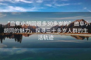 “曲阜小胡同很多30多歲的”曲阜小胡同的魅力，探尋三十多歲人群的生活軌跡