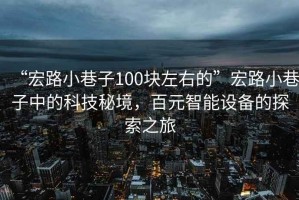 “宏路小巷子100塊左右的”宏路小巷子中的科技秘境，百元智能設(shè)備的探索之旅