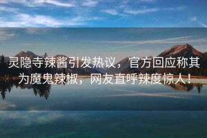 靈隱寺辣醬引發(fā)熱議，官方回應(yīng)稱其為魔鬼辣椒，網(wǎng)友直呼辣度驚人！