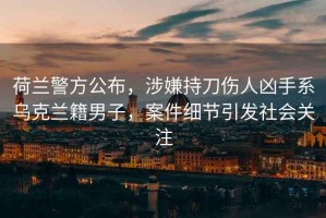 荷蘭警方公布，涉嫌持刀傷人兇手系烏克蘭籍男子，案件細(xì)節(jié)引發(fā)社會(huì)關(guān)注