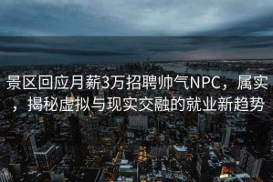 景區(qū)回應(yīng)月薪3萬招聘帥氣NPC，屬實，揭秘虛擬與現(xiàn)實交融的就業(yè)新趨勢